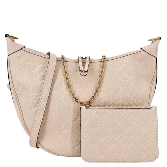 Louis Vuitton  Loop Giant Monogram Empreinte Hobo Shoulder Bag Creme - Picture 1 of 15